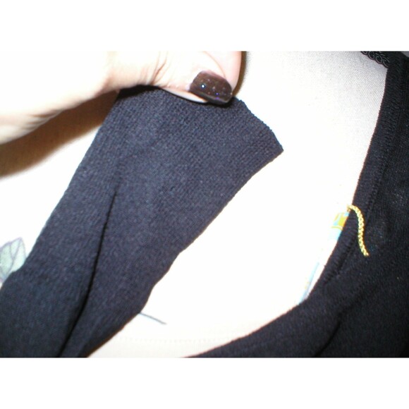 New NWT $248 Plenty Tracy Reese Off Shoulder Sweater Top Black S Layered Fine - Picture 6 of 10